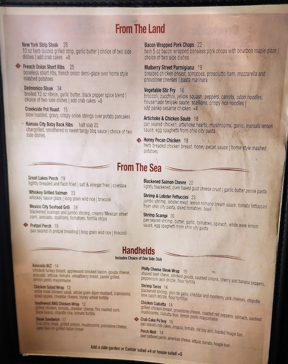 Creekside Restaurant & Bar Menu - Image 3