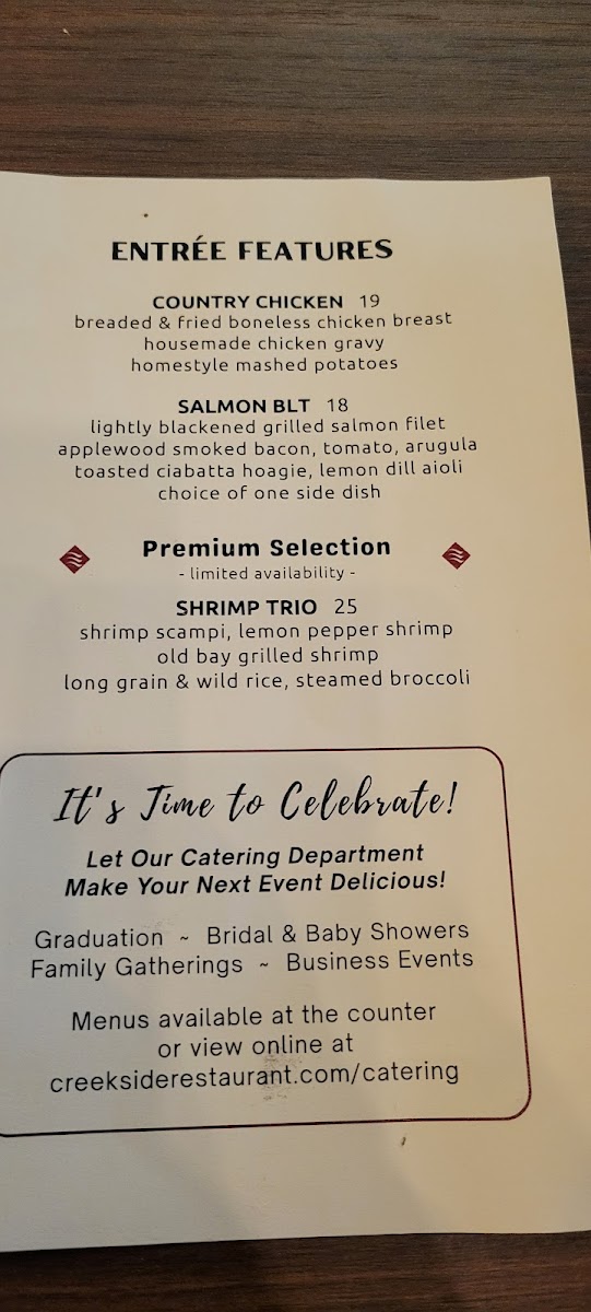Creekside Restaurant & Bar Menu - Image 5